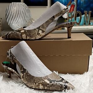 Franco Sarto Kate Sling Back Kitten Heels Shoes Women's Sz 8 New